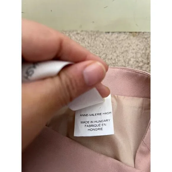 Anne Valerie hash pink silk gathered pleated middle bubble hem mini skirt M - Picture 8 of 10